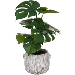 Atmosphera - Monstera artificiel pot ciment H35cm créateur d'intérieur