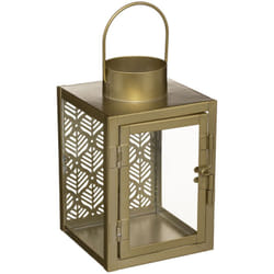 Atmosphera - Lanterne métallique gold avec mur ajouré