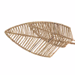 Décoration murale H115 beige en jacinthe/corde