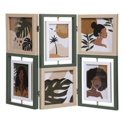 Pêle-mêle "Joel" pliable 6 photos en panneau de bois MDF