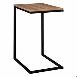 Table dAppoint Design Linoya 66cm Naturel & Noir