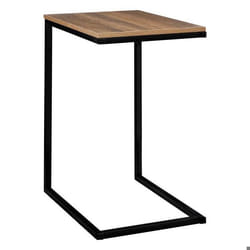 Table dAppoint Design Linoya 66cm Naturel & Noir