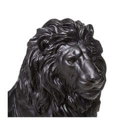 Lion en oxyde de magnésium 68x37x80 cm Noir - ATMOSPHERA