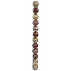 Déco de sapin Lot de 12 Boules de Noël d 6 cm - Rose et Or - Feeric Christmas