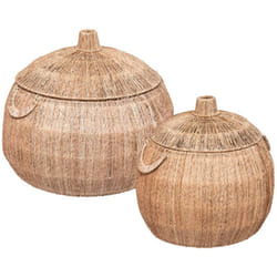 Atmosphera - Set de 2 paniers ronds Balaya jute D44 54cm créateur d'intérieur