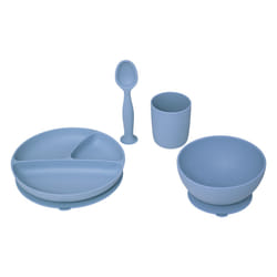 Set de repas bleu en silicone