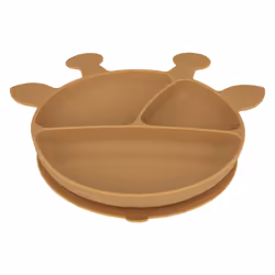 Set repas silicone girafe ocre