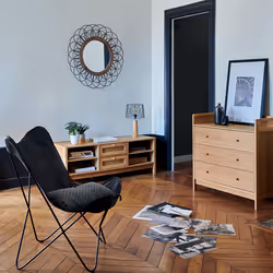 Lampe droite "Joe" noir h46cm