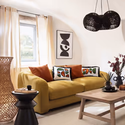 Lampadaire  "Eloise" naturel H100 beige