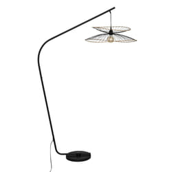 Lampadaire arc "Alara" H177cm noir en métal