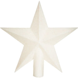 Déco Sapin de Noël Cimier Étoile Blanc Irisé Pailleté - Feeric Christmas
