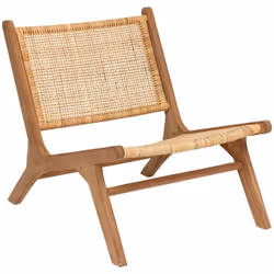 Description générale Le fauteuil Timor d'Atmosphera est un élégant fauteuil bas conçu en teck massif et en rotin véritable. A ...