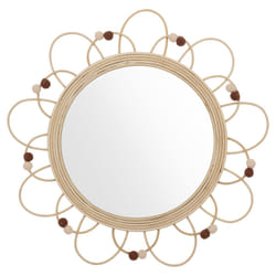 Miroir Campagne en rotin D38cm