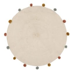 Tapis arlequin avec pompons D90cm