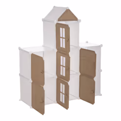 Rangement château beige en jute