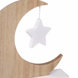 Cadre Photo Enfant  Lune  10x15cm Blanc & Beige