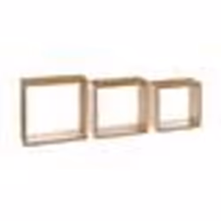 Lot de 3 Étagères Murales Fixy 25cm Naturel