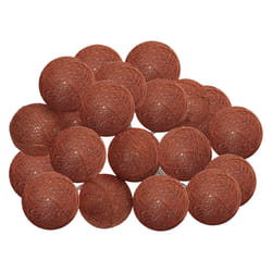Guirlande lumineuse boule LED "Sect" terre 20 boules D6cm terracotta