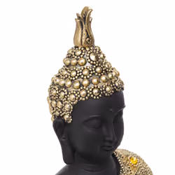 Bouddha assis doré en résine H34cm