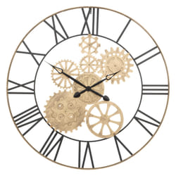 Horloge mécanique "Isae" en métal D90cm