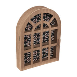 Boîte à clés Ali 27,5 x 36 cm en verre et panneau de bois MDF