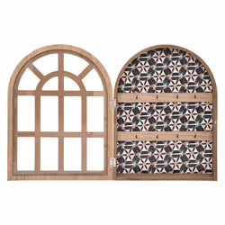 Boîte à clés Ali 27,5 x 36 cm en verre et panneau de bois MDF