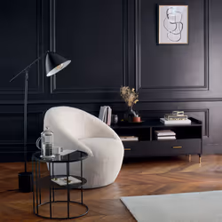Meuble TV "Tedy" 2 tiroirs noir