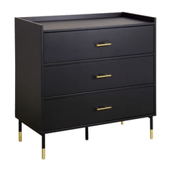 Commode 3 tiroirs "Tedy" noir