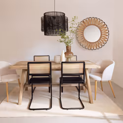 Table à diner Aeris 180-220x90cm beige