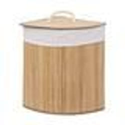 Panier à Linge dAngle Bambou 48L Naturel