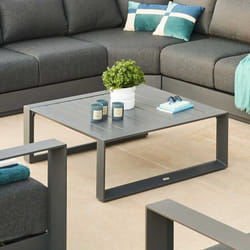 Hesperide - Table basse de jardin carrée Allure graphite 97x97x37cm en aluminium traité époxy - Hespéride
