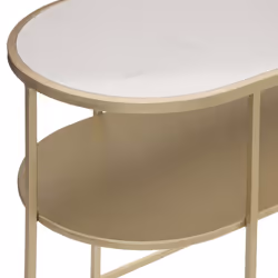 Table café Paige en marbre doré