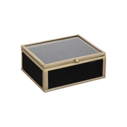 Boîte à Bijoux en Velours  Penelope  10cm Noir