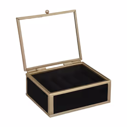 Boîte à Bijoux en Velours  Penelope  10cm Noir