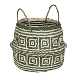 Panier pliable frise vert