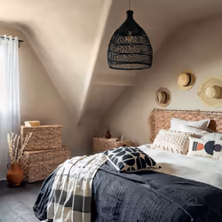 Tête de lit Ori naturel yacinthe