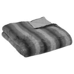 Plaid en fourrure "Grizzli" gris 180x230