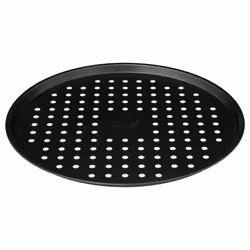 Plaque à Pizza Métal Perforé 33cm Gris Foncé