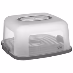 Boîte de Conservation Gâteaux Carrée Cake 36cm Gris