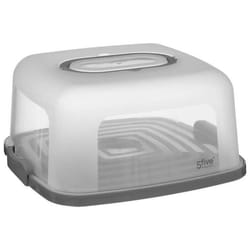 Boîte de Conservation Gâteaux Carrée Cake 36cm Gris