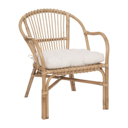 Fauteuil "Neta" beige en rotin