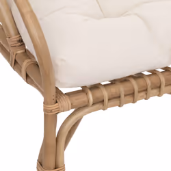 Banquette "Neta" 2 places en rotin blanc