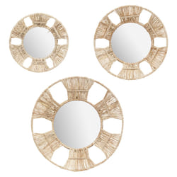 Miroir "Laura" en jute lot de 3