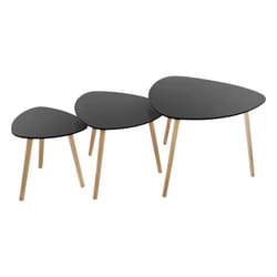 Table café "Mileo" noir x3