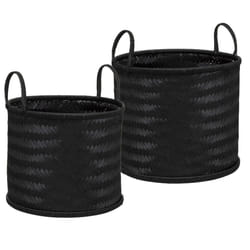 Panier Night noir en bambou x2