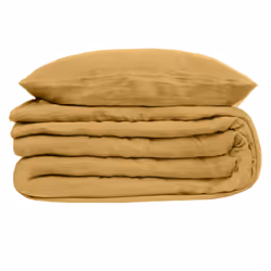 Parure double gaze de coton ocre 240x220cm