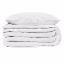 Parure double "Gaze" coton 260x240 blanc