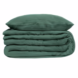 Parure double "Gaze" coton 260x240 vert céladon