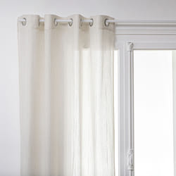Voilage rayure "Esma" 140x260 blanc