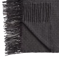 Plaid maille "Soul" gris foncé 130x180cm